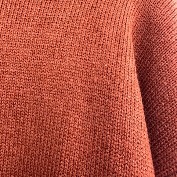 Burnt Orange Long Sleeve Sweater Dress (size small but very big) - Picture 5 of 5